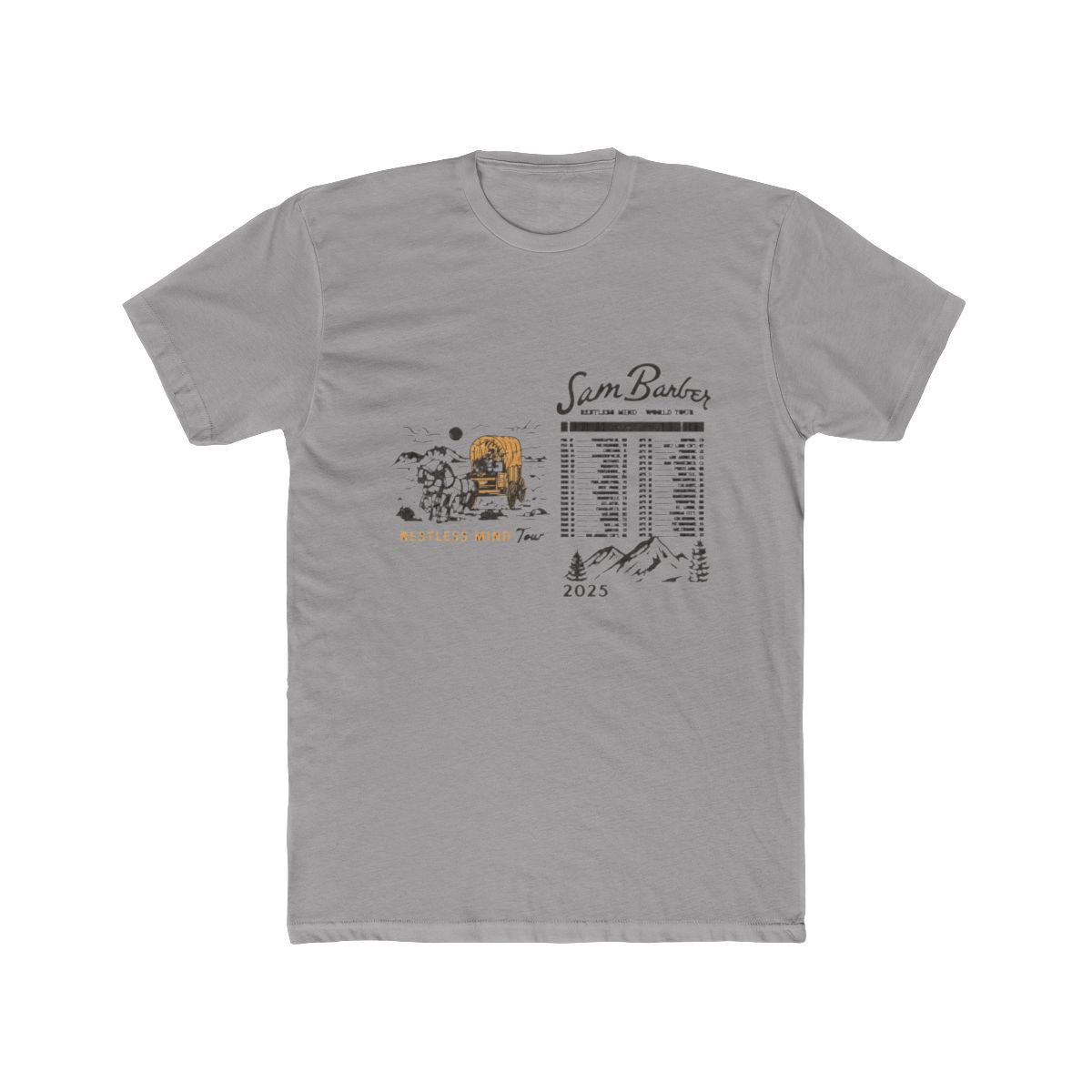 Sam Barber Restless Mind 2025 Tour Vintage Wash T-Shirts Women Men Cotton Short Sleeve Tee