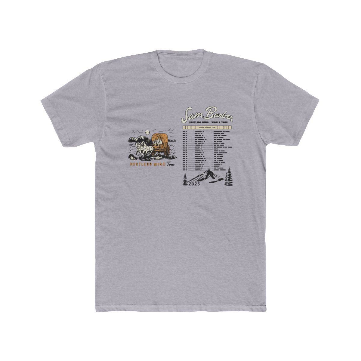 Sam Barber Restless Mind 2025 Tour Vintage Wash T-Shirts Women Men Cotton Short Sleeve Tee