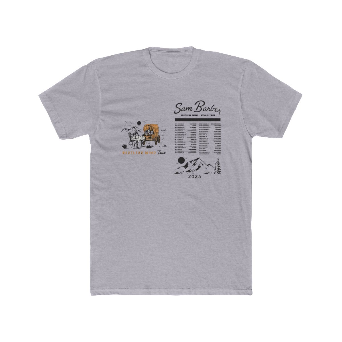 Sam Barber Restless Mind 2025 Tour Merch Sleeveless T-Shirts Women Men Streetwear Tee