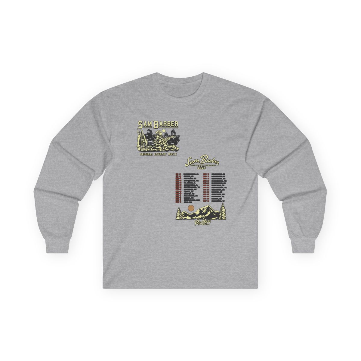 Sam Barber Restless Mind World Tour 2025 Merch Long Sleeve Streetwear Women Men - Official long-sleeves merchandise