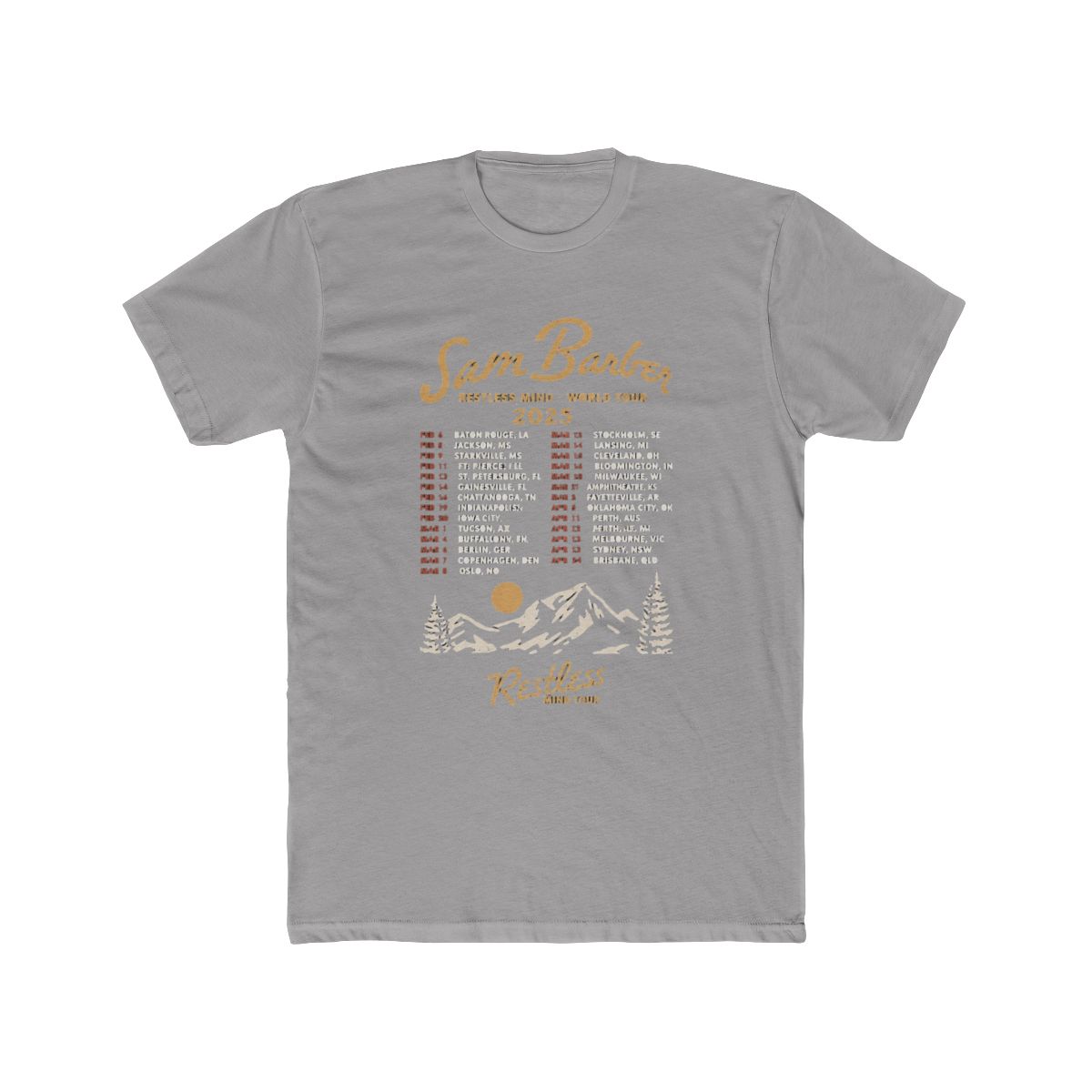 Sam Barber Baseball Jersey Merch 2025 Tour Fans Sports T Shirt Fashion Casual Baseball Jacket - Walmart.com - Official t-shirts merchandise