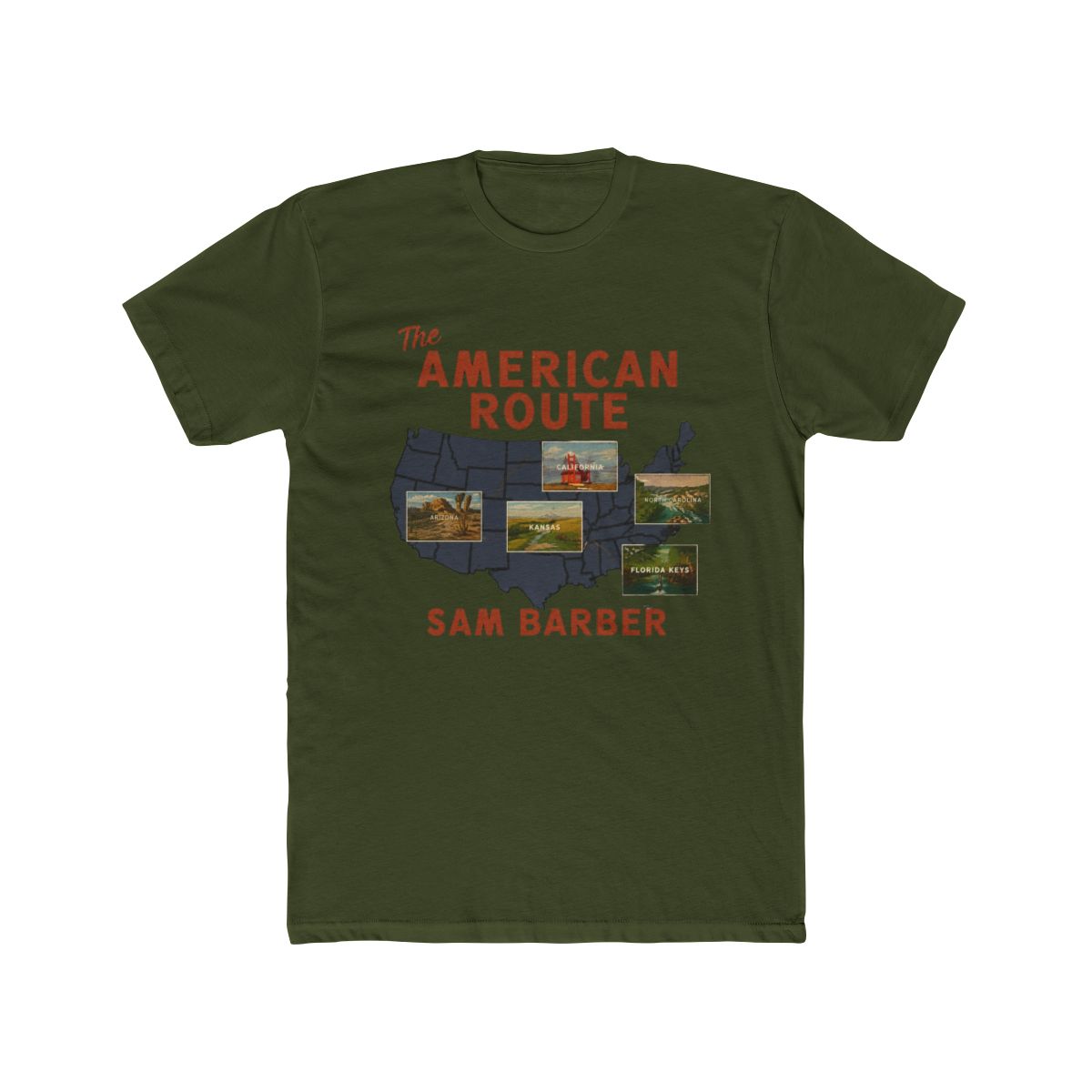 Sam Barber 2026 US Tour Pattern T Shirt Sam Barber Merch Cosplay Fashion Round Neck Co - alternate angle 4, merchandise