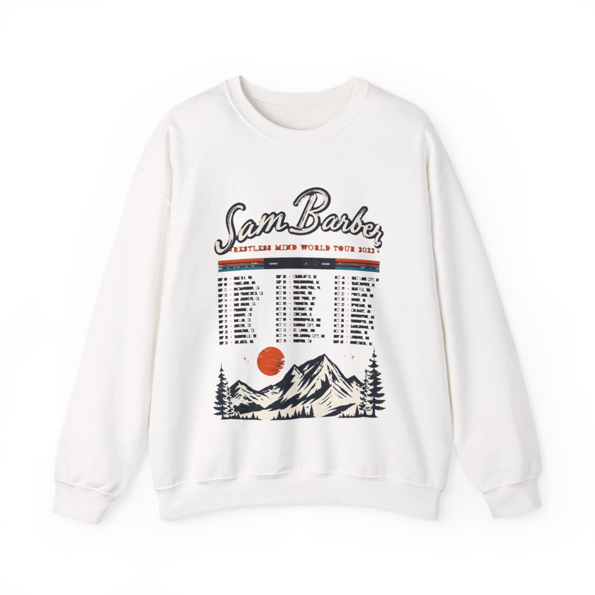 Sam Barber Restless Mind 2025 North America Tour Long Sleeve Streetwear Women Men Hooded Sweatshirt - Official sweatshirts merchandise