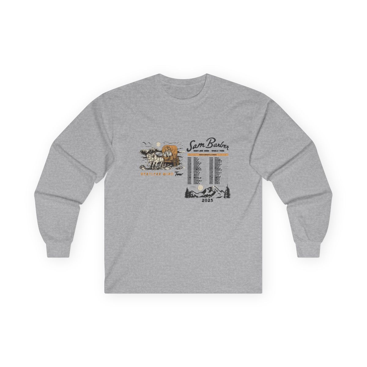 Sam Barber Restless Mind 2025 Tour Long Sleeve Streetwear Women Men Hooded