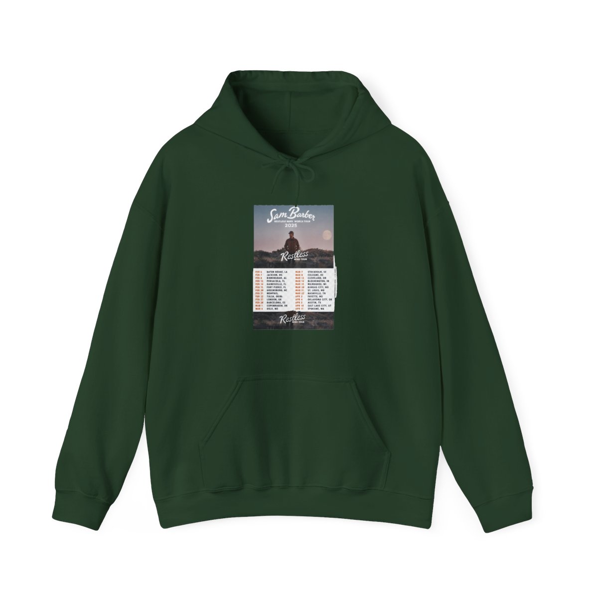 Sam Barber Merch Restless Mind Tour hoodies suits pocket drawstring hoodies Hoodie men/women Strap sports pants