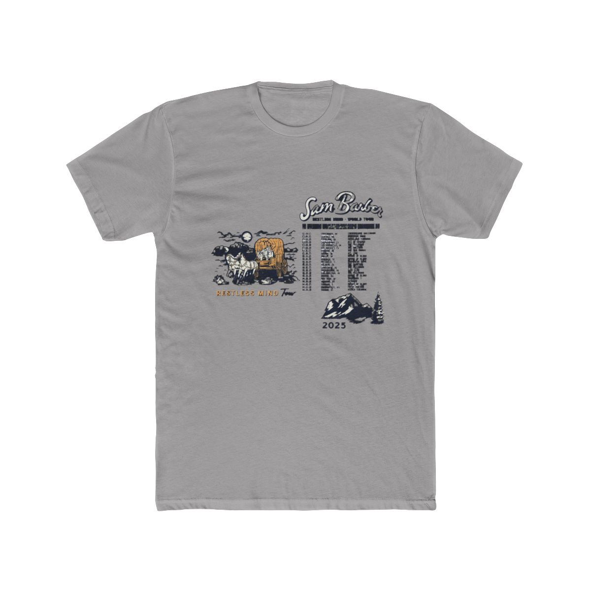 Sam Barber Restless Mind 2025 Tour T-Shirts Women Men Fashion Short Sleeve Tee
