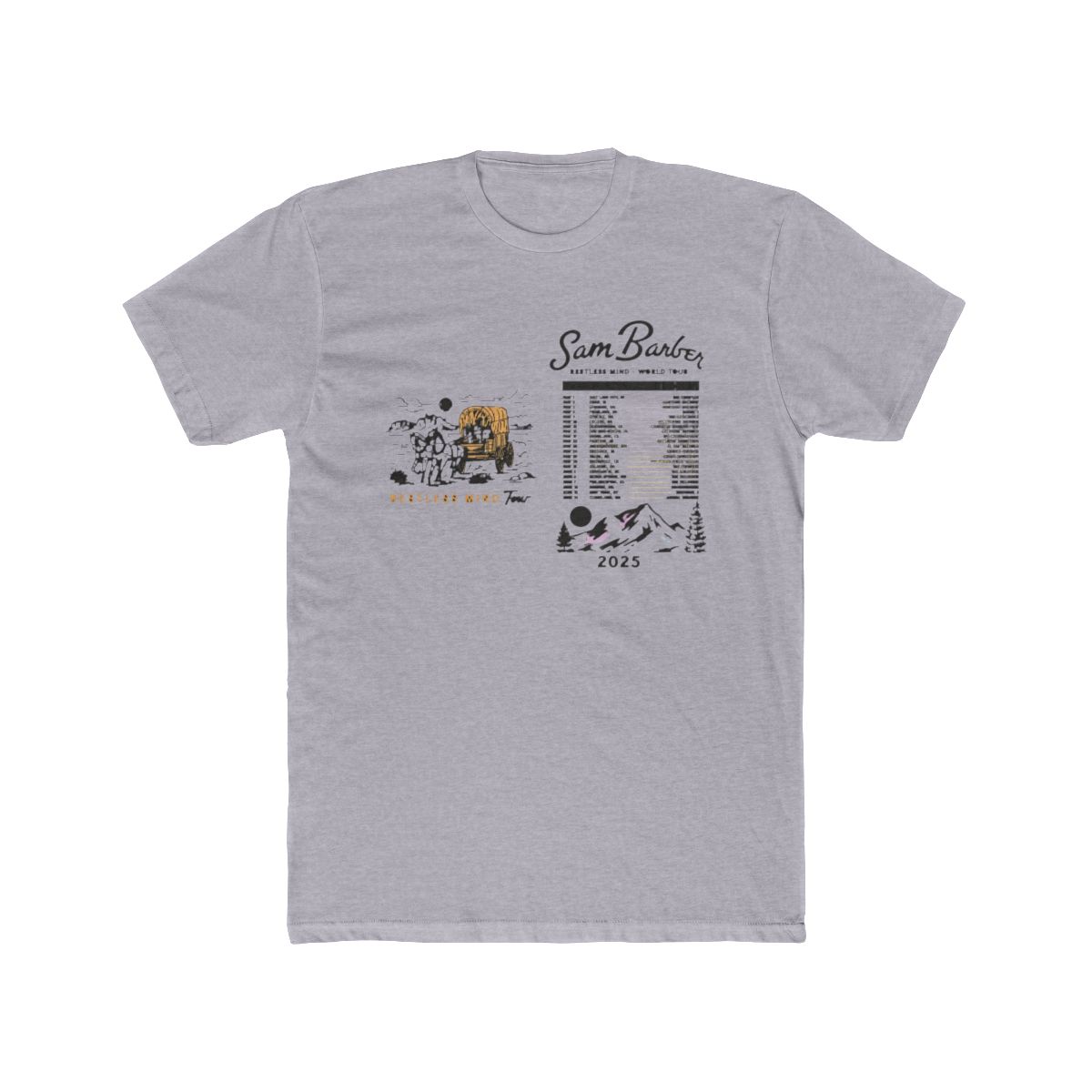 Sam Barber Restless Mind 2025 Tour Merch Sleeveless T-Shirts Women Men Streetwear Tee