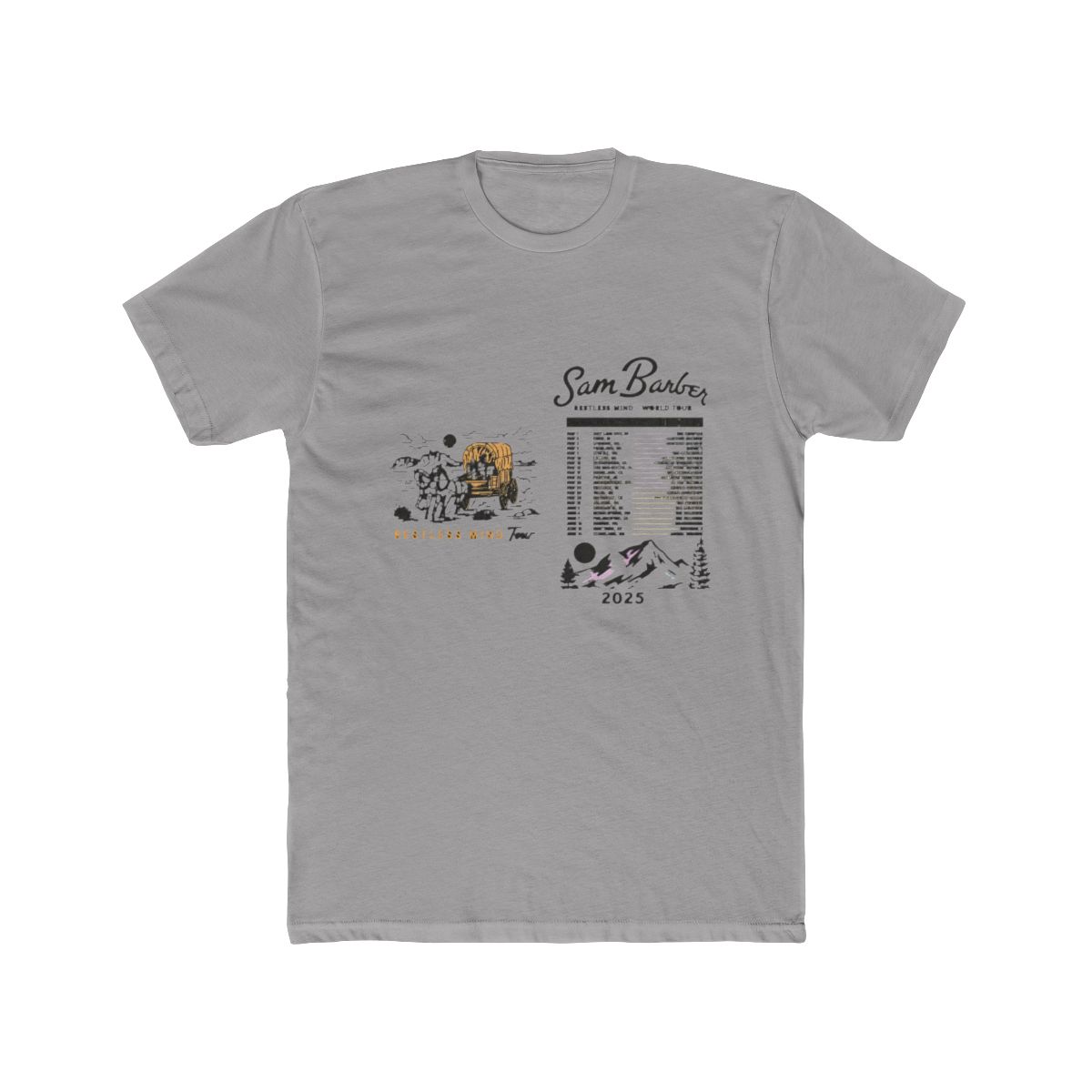 Sam Barber Restless Mind 2025 Tour Merch Sleeveless T-Shirts Women Men Streetwear Tee