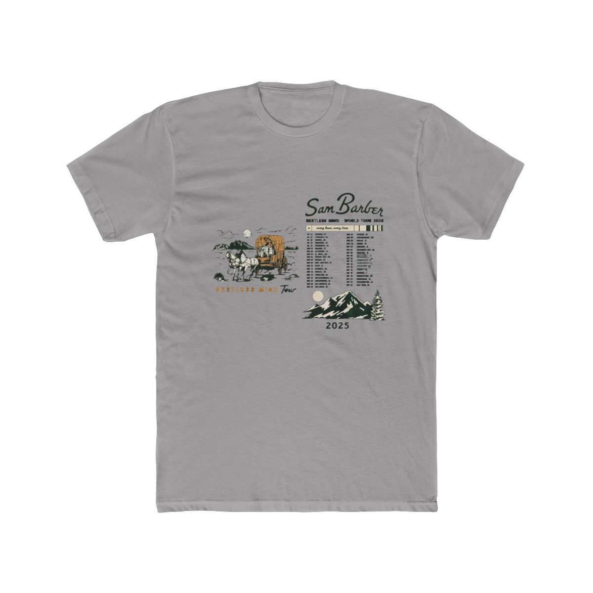 Sam Barber Restless Mind 2025 Tour Merch Sleeveless T-Shirts Women Men Streetwear Tee
